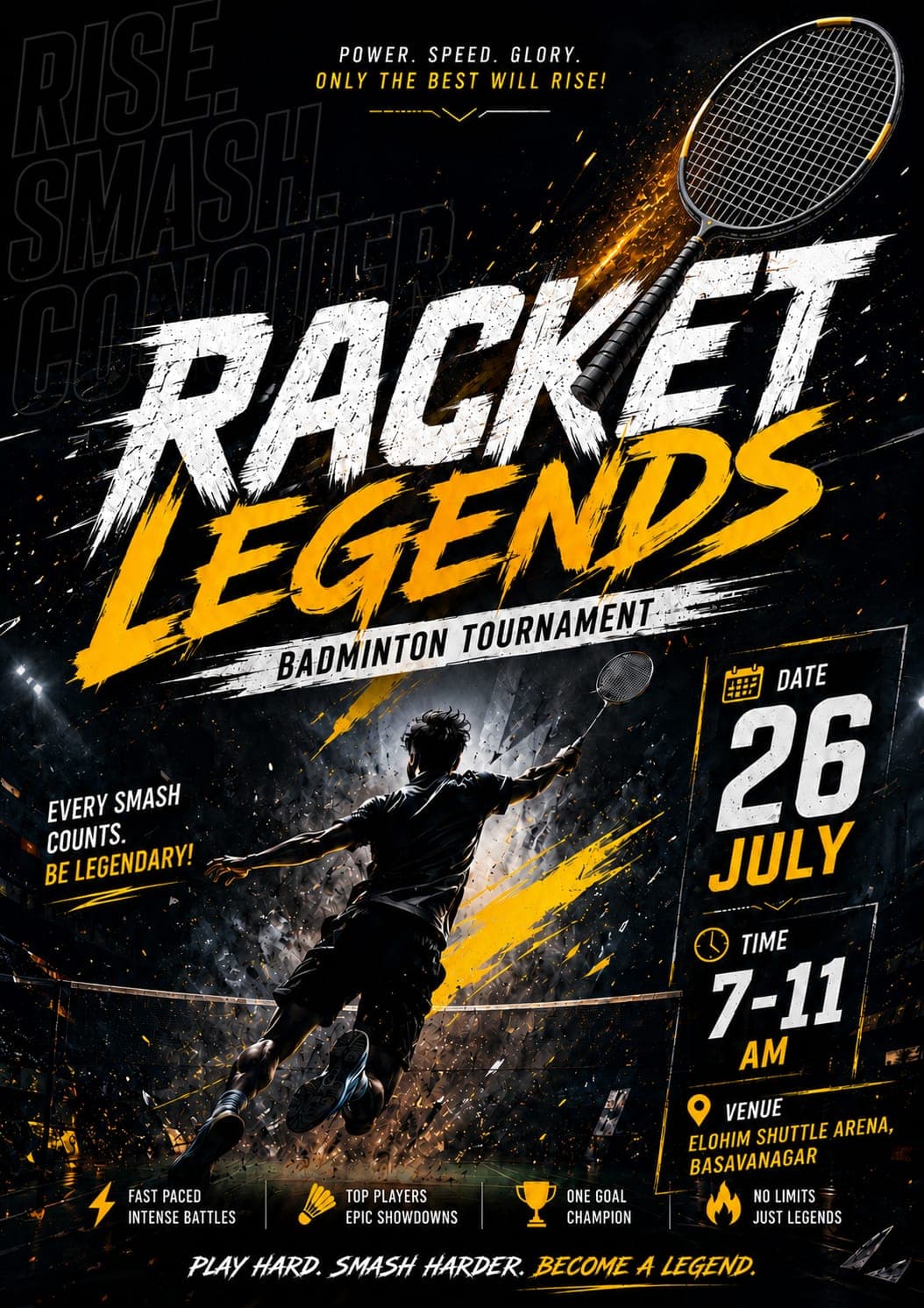 Badminton Tournament Poster