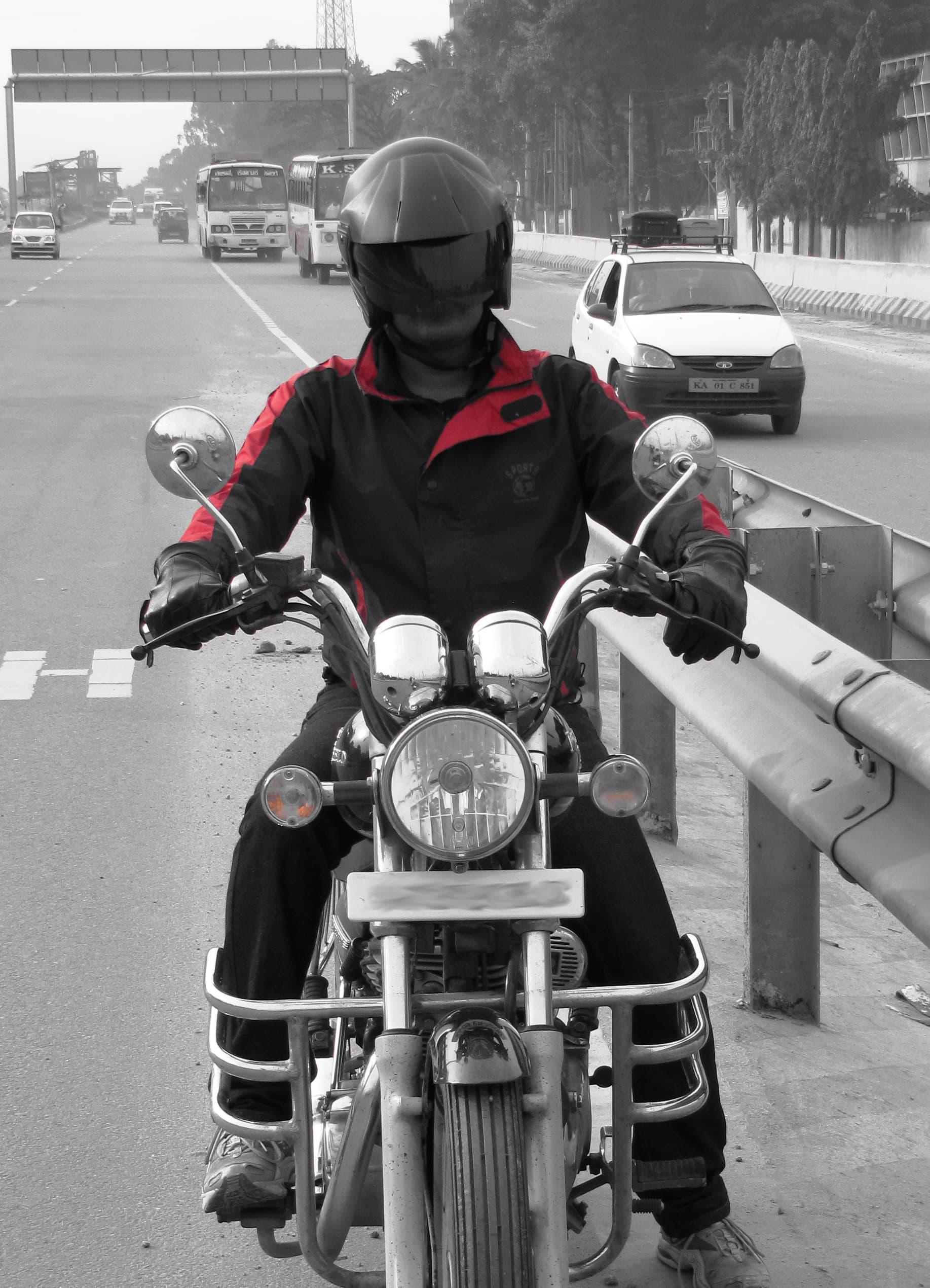Jayanth on a motorcycle journey